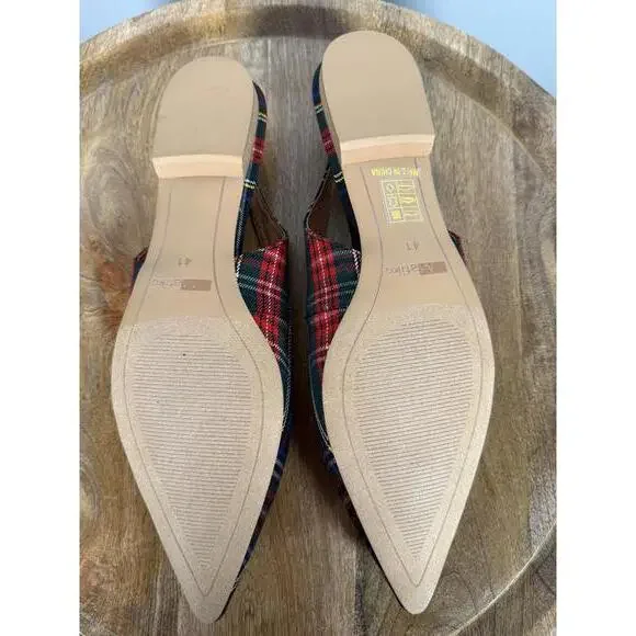 NIB Matiko Lori Green Tartan Flats Size 41 (US 10) - Picture 4 of 9